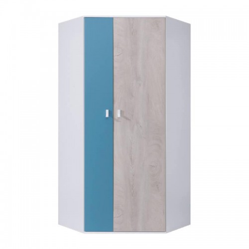 Шафа Planet 2 L/P Meblar 90х190x90 Білий Люкс / Дуб / Mоре